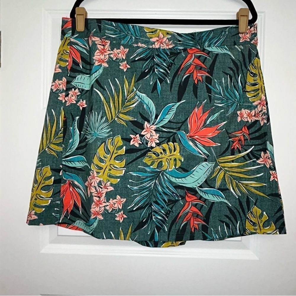 RipSkirt Hawaii Length 2 Tropical Floral Print Full Wrap Self-Attached Skirt
